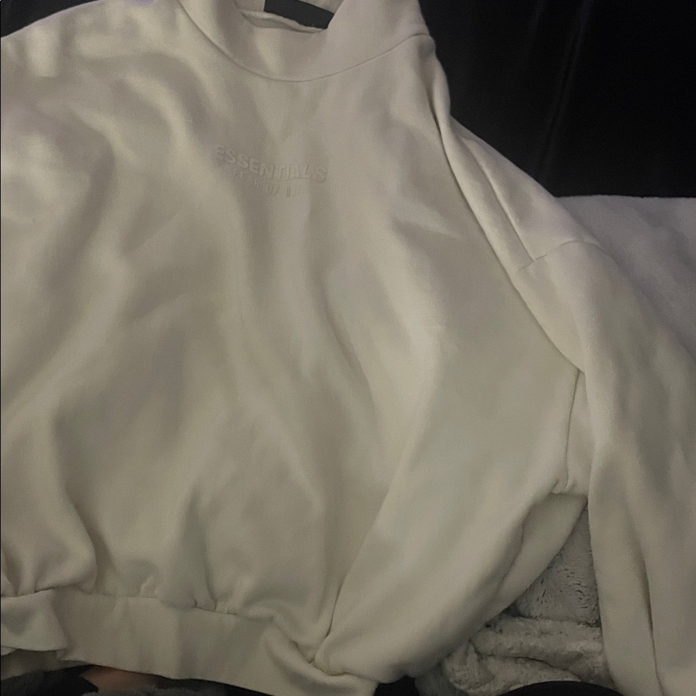 Essentials Men's Crewneck Sweater in Off-White